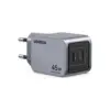 Зарядний пристрій Ugreen 2xUSB-C PD45W GaN X707 gray (35008)