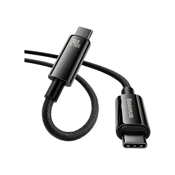 Дата кабель USB-C to USB-C 2.0m 240W Black Baseus (CAWJ040101)