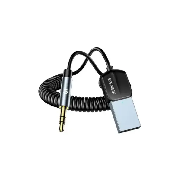 Bluetooth трансмітер Essager Lingfeng Bluetooth 5.0 Aux Adapter Car Wireless Receiver USB (EBT-LF01-P) Bluetooth трансмітер Essager Lingfeng Bluetooth 5.0 Aux Adapter Car Wireless Receiver USB (EBT-LF01-P)