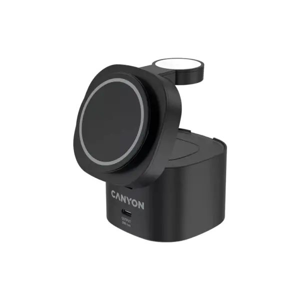 Зарядний пристрій Canyon 4-in-1 wireless charging stand 30W + cable 1.0m black (CNS-WCS405BW/A)