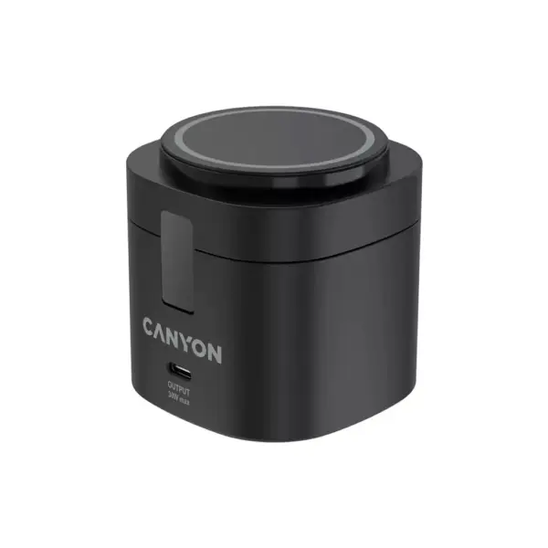 Зарядний пристрій Canyon 4-in-1 wireless charging stand 30W + cable 1.0m black (CNS-WCS405BW/A)