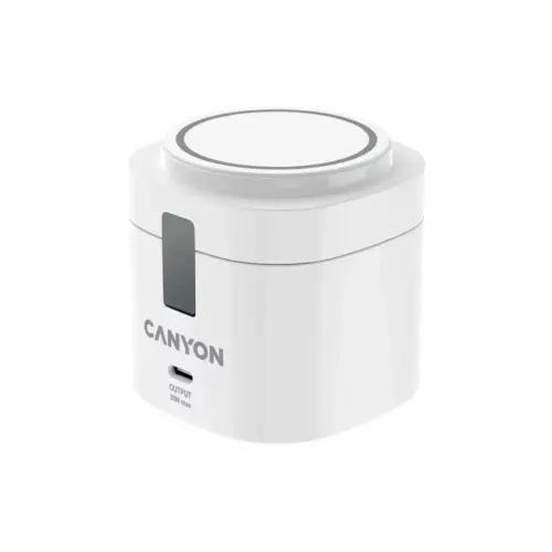 Зарядний пристрій Canyon 4-in-1 wireless charging stand 30W + cable 1.0m white (CNS-WCS405WW/A)