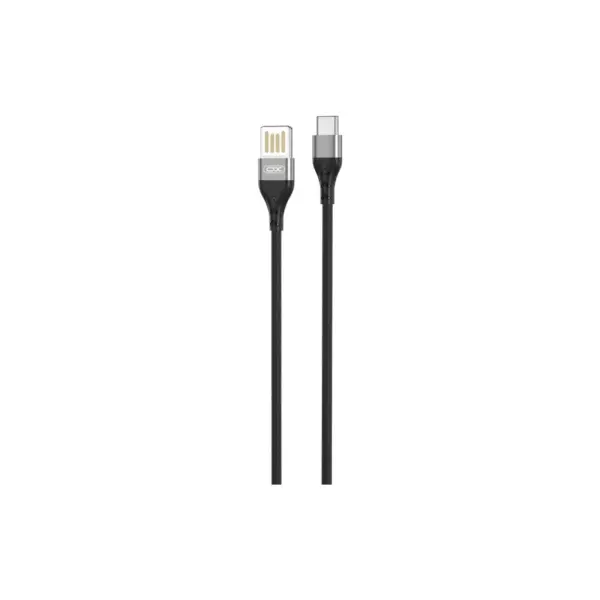 Дата кабель USB 2.0 AM to USB-C 1.0m 2.4A double-sided NB188 gray XO (6920680879700)