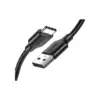 Дата кабель USB 2.0 AM to USB-C 0.25m 3A US287 black Ugreen (60114)
