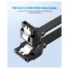 Кабель для передачі даних SATA 3 Data Cable 0.5m 90° corner US217 Black Ugreen (30797) Кабель для передачі даних SATA 3 Data Cable 0.5m 90° corner US217 Black Ugreen (30797)