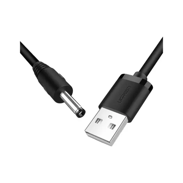 Кабель живлення USB to DC 3.5mm 5V 1.0m black Ugreen (10376)