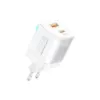 Зарядний пристрій Promate USBC PD25W + USBA QC3.0 18W White (powerport-25ac.white)