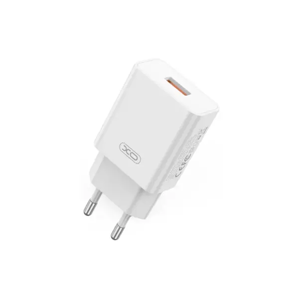 Зарядний пристрій XO USB-A QC18W White (L127.white)