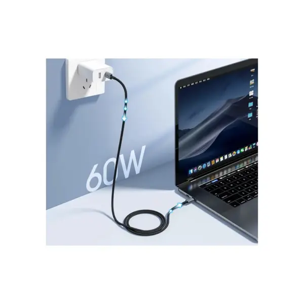 Дата кабель USB-C to USB-C 2.0m PD60W black Choetech (6932112105035) Дата кабель USB-C to USB-C 2.0m PD60W black Choetech (6932112105035)