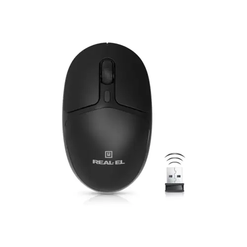 Мишка REAL-EL RM-335W Wireless Black (EL123200055)