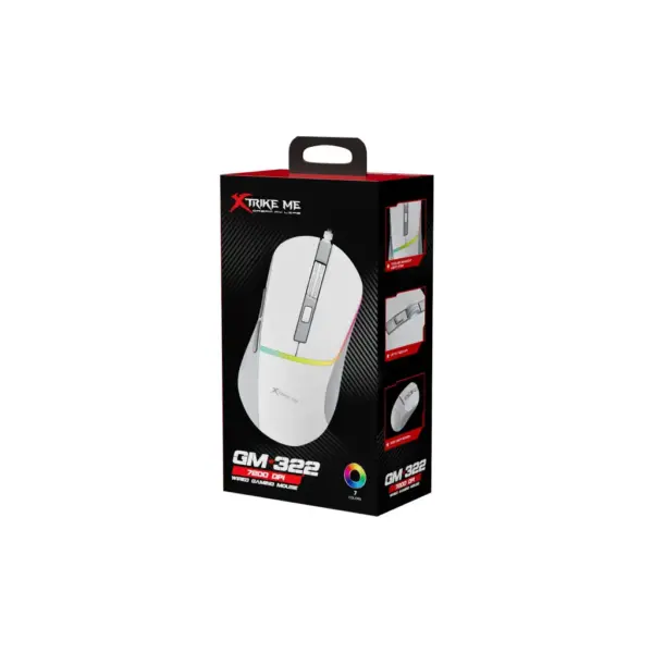 Мишка Xtrike ME GM-322 USB White (GM-322WH)