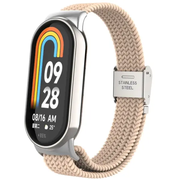 Ремінець до фітнес браслета Armorstandart Braided Solo Loop для Xiaomi Smart Band 10/9/8 Pink Sand (ARM86883)