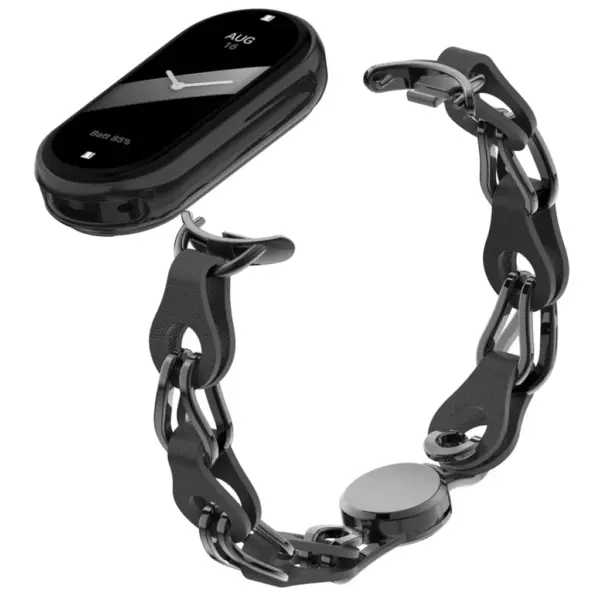 Ремінець до фітнес браслета Armorstandart Chain Wristband для Xiaomi Smart Band 10/9/8 Black (ARM86887)