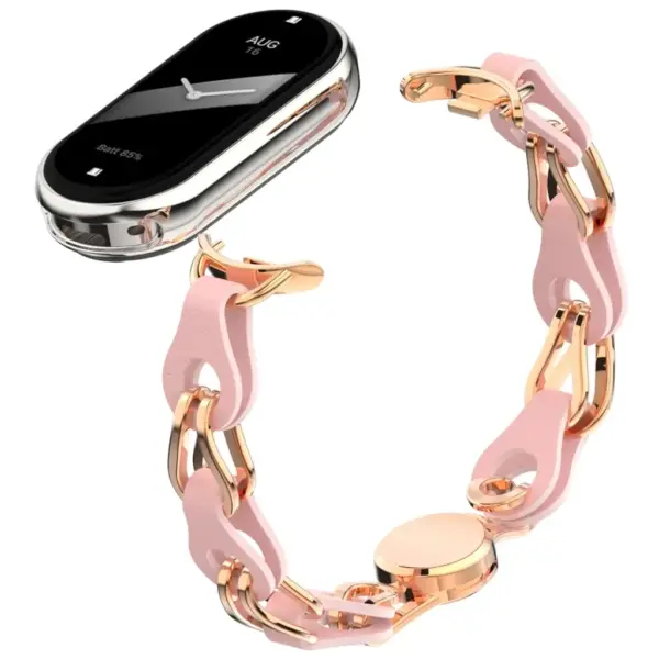 Ремінець до фітнес браслета Armorstandart Chain Wristband для Xiaomi Smart Band 10/9/8 Pink (ARM86888)