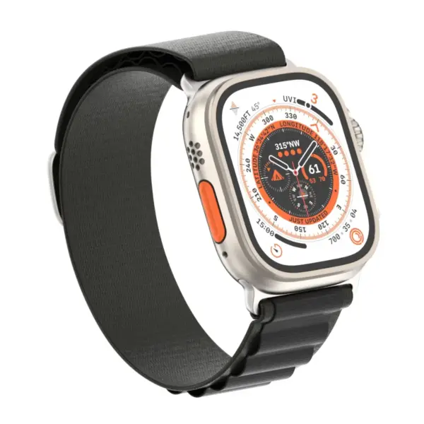 Ремінець до смарт-годинника Armorstandart Alpina Band для Apple Watch 49/46/45/44/42 (Series 1-3) Black (ARM64977)