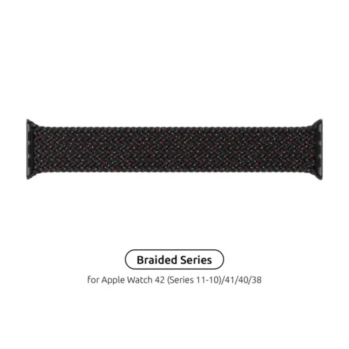 Ремінець до смарт-годинника Armorstandart Braided Solo Loop для Apple Watch 42 (Series 11-10)/41/40/38 Black Unity Size 6 (144 mm) (ARM64896)