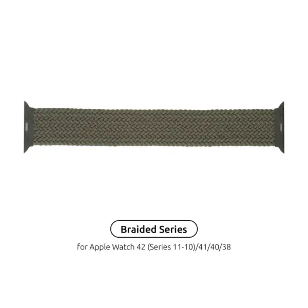 Ремінець до смарт-годинника Armorstandart Braided Solo Loop для Apple Watch 42 (Series 11-10)/41/40/38 Inverness Green Size 2 (120 mm) (ARM58063)