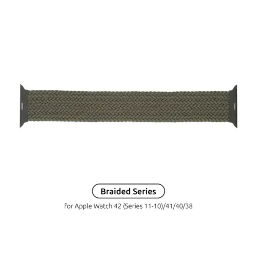 Ремінець до смарт-годинника Armorstandart Braided Solo Loop для Apple Watch 42 (Series 11-10)/41/40/38 Inverness Green Size 4 (132 mm) (ARM58064)