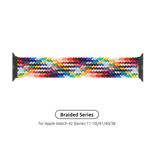 Ремінець до смарт-годинника Armorstandart Braided Solo Loop для Apple Watch 42 (Series 11-10)/41/40/38 Pride Edition Size 2 (120 mm) (ARM64933)