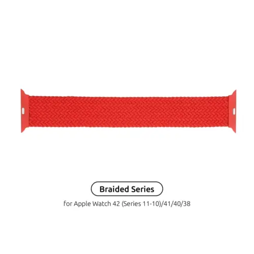 Ремінець до смарт-годинника Armorstandart Braided Solo Loop для Apple Watch 42 (Series 11-10)/41/40/38 Red Size 6 (144 mm) (ARM58071)