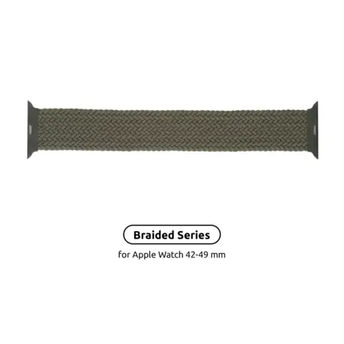 Ремінець до смарт-годинника Armorstandart Braided Solo Loop для Apple Watch 49/46/45/44/42 (Series 1-3) Inverness Green Size 10 (172 mm) (ARM58077)