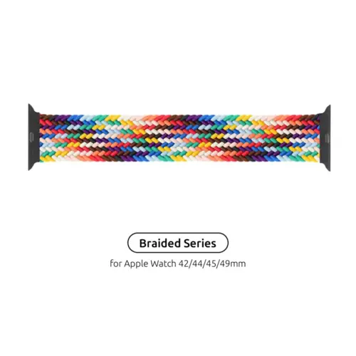 Ремінець до смарт-годинника Armorstandart Braided Solo Loop для Apple Watch 49/46/45/44/42 (Series 1-3) Pride Editio Size 8 (160 mm) (ARM64938)