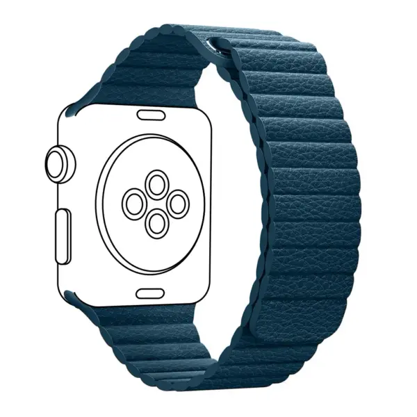 Ремінець до смарт-годинника Armorstandart Leather Loop для Apple Watch 42 (Series 11-10)/41/40/38 Blue (ARM51669)