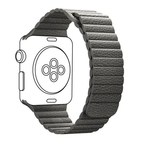 Ремінець до смарт-годинника Armorstandart Leather Loop для Apple Watch 42 (Series 11-10)/41/40/38 Grey (ARM48654)
