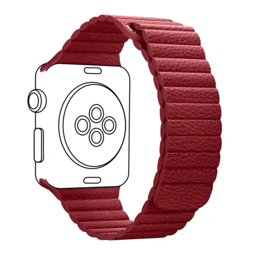 Ремінець до смарт-годинника Armorstandart Leather Loop для Apple Watch 49/46/45/44/42 (Series 1-3) Red (ARM45824)