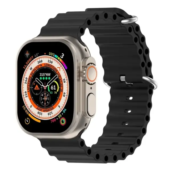 Ремінець до смарт-годинника Armorstandart Ocean Band для Apple Watch 49/46/45/44/42 (Series 1-3) Black (ARM74244) Ремінець до смарт-годинника Armorstandart Ocean Band для Apple Watch 49/46/45/44/42 (Series 1-3) Black (ARM74244)