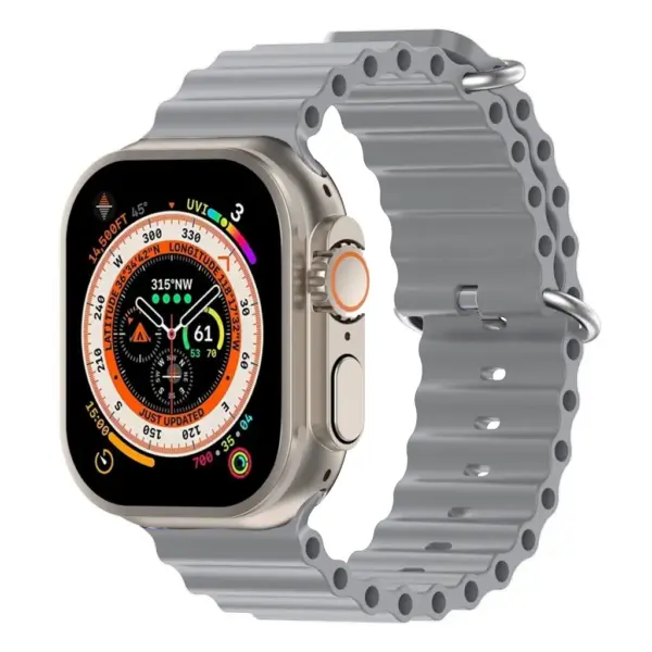 Ремінець до смарт-годинника Armorstandart Ocean Band для Apple Watch 49/46/45/44/42 (Series 1-3) Cloudy Grey (ARM85141)