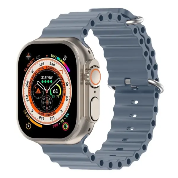Ремінець до смарт-годинника Armorstandart Ocean Band для Apple Watch 49/46/45/44/42 (Series 1-3) Stone Lotus Blue (ARM74247)