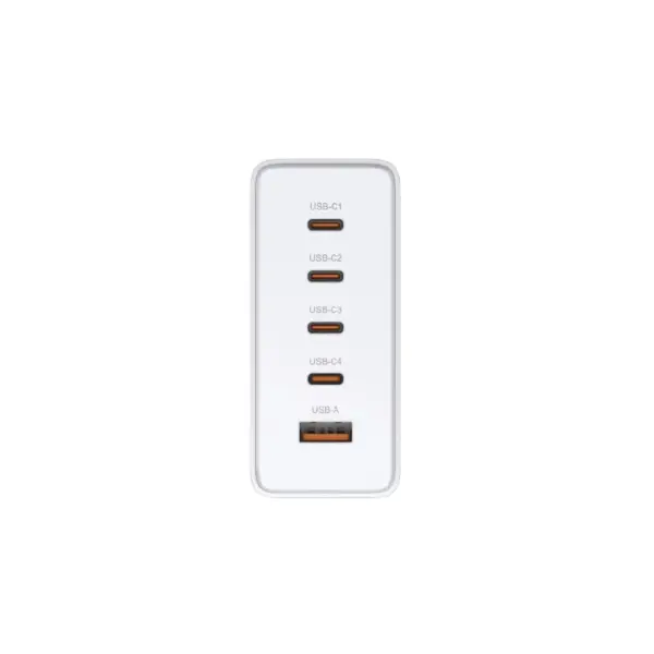 Зарядний пристрій D-Link 4xUSB-C + 1xUSB PD240W GaN white (DCF-241)