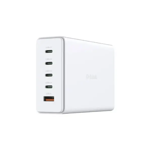 Зарядний пристрій D-Link 4xUSB-C + 1xUSB PD240W GaN white (DCF-241)