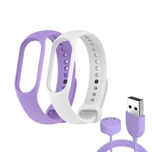 Ремінець до фітнес браслета Armorstandart комплект 3шт Xiaomi Mi Band 7/6/5 New Style Lavender (ARM77039)