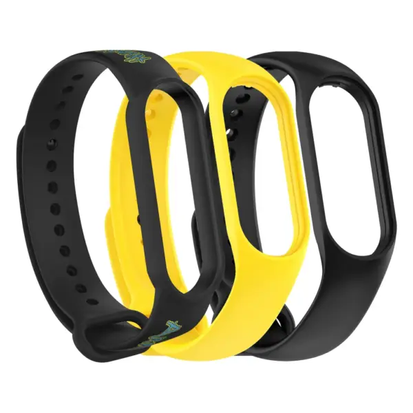 Ремінець до фітнес браслета Armorstandart комплект 3шт Xiaomi Mi Band 7/6/5 New Style Inscription (ARM87044)