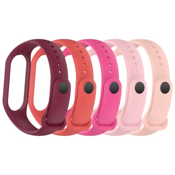 Ремінець до фітнес браслета Armorstandart комплект 5шт Xiaomi Mi Band 7/6/5 New Style Pink Punch (ARM75066)