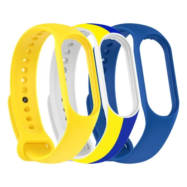 Ремінець до фітнес браслета Armorstandart комплект 3шт Xiaomi Mi Band 7/6/5 New Style Ukraine (ARM75053)
