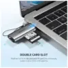 Зчитувач флеш-карт Ugreen USB Type-C 3.1 to TF/SD CM184 Gray (50704)