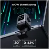 Зарядний пристрій Ugreen 1xUSB + 3xUSB-C GaN 100W Robot X688 gray (45515B)