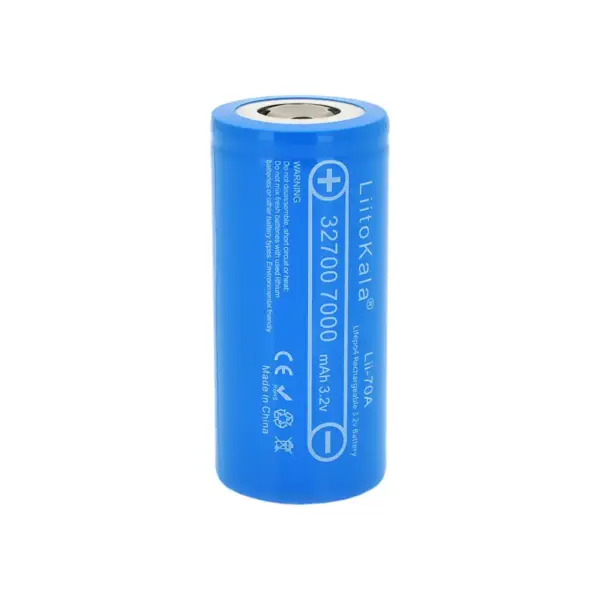 Акумулятор 32700 LiFePO4, 7000mah (6500-7000mah, 30A, 3.2V (2.5-3.65V), Blue, PVC Liitokala (32700 / Lii-70A)