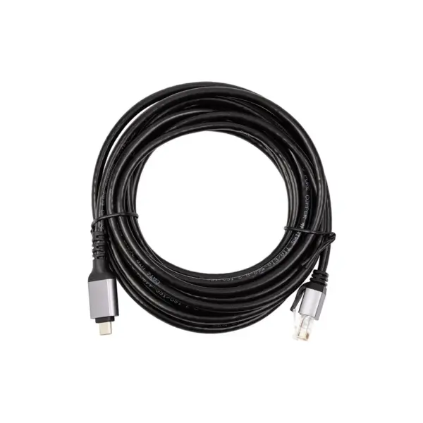 Дата кабель USB-C to RJ45 Ethernet 5.0m PowerPlant (CA914944)