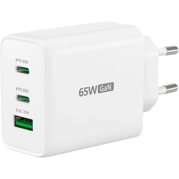 Зарядний пристрій J5create 1xUSB + 2xUSB-C 65W GaN QC3.0/PD/PPS (JUP3365E-EN)