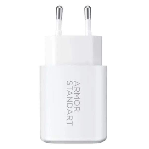Зарядний пристрій Armorstandart 1xUSB-C PD20W + 1xUSB QC3.0 GaN white (ARM87067)