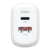 Зарядний пристрій Armorstandart 1xUSB-C PD20W + 1xUSB QC3.0 GaN white (ARM87067)