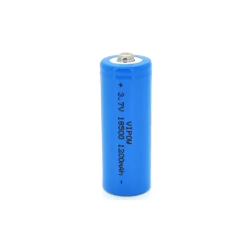 Акумулятор 18500 1200mAh, Li-Ion, TipTop, 3.7V, Blue Vipow (ICR18500-1200mAhTT)