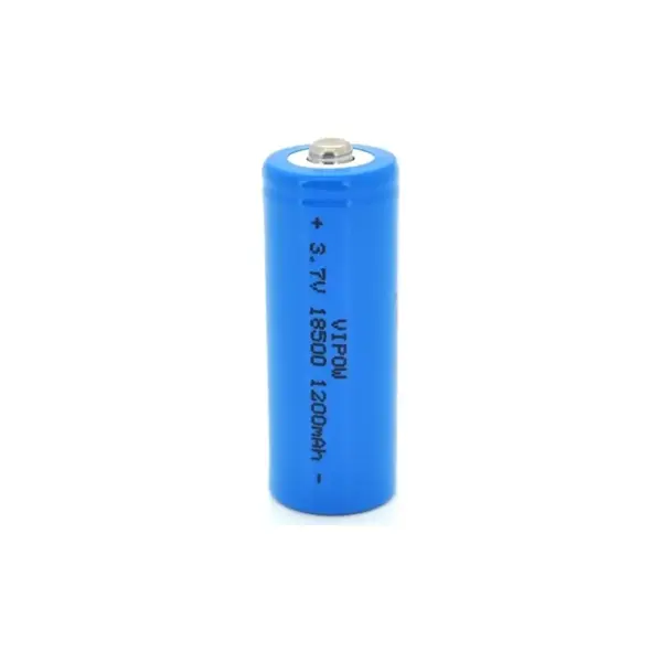 Акумулятор 18500 1200mAh, Li-Ion, TipTop, 3.7V, Blue Vipow (ICR18500-1200mAhTT)