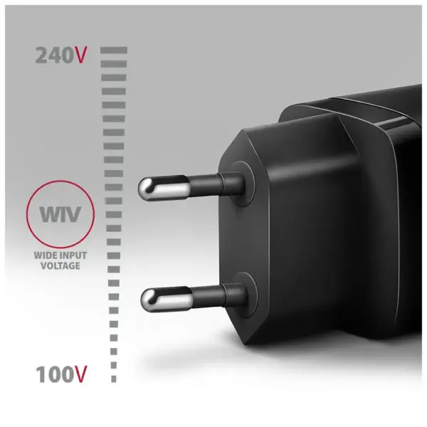 Зарядний пристрій AXAGON 1xUSB QC3.0 + 1xUSB-C PD20W black (ACU-PQ20)
