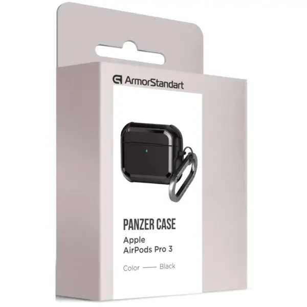 Чохол для навушників Armorstandart Panzer для Apple Airpods Pro 3 Black (ARM88286)