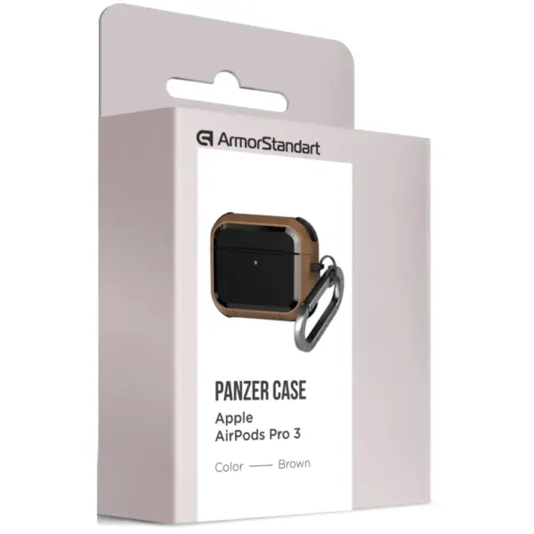 Чохол для навушників Armorstandart Panzer для Apple Airpods Pro 3 Brown (ARM88287) Чохол для навушників Armorstandart Panzer для Apple Airpods Pro 3 Brown (ARM88287)